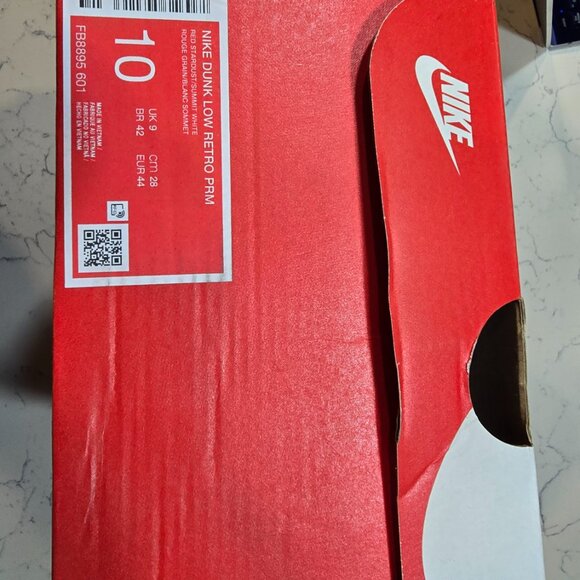 Nike Dunk Low PRM Retro 'Red Stardust' Pink Tan Nubuck FB8895-601 Men's SZ 10 - Picture 8 of 8